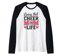 Cheer Mom Vibes | Equipo de animadoras y vida de rally de Pep Camiseta Manga Raglan