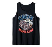 Cheer Moms Club Pom Poms Mujeres Cheer Squad Mom Camiseta sin Mangas