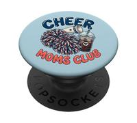 Cheer Moms Club Pom Poms Mujeres Cheer Squad Mom PopSockets PopGrip Adhesivo