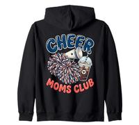 Cheer Moms Club Pom Poms Mujeres Cheer Squad Mom Sudadera con Capucha
