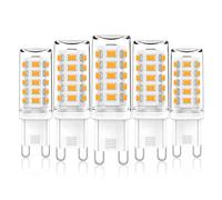 CHEERBEE LED G9 Blanco Cálido, 3W LED G9 Regulable Equivalente a Bombillas Halógenas de 28W-40W, G9 LED Bulb, Sin Parpadeo, 325LM, 2700K, AC 220V-240V, Bombilla de Cápsula LED Bi-pin G9, Paquete de 5