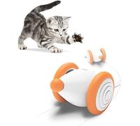 Cheerble Juguete Interactivo para Gatos, Juguete biónico Inteligente con Luces LED, Cola Parpadeante, Recargable por USB, Juguete para Gatos Amarillo Albaricoque