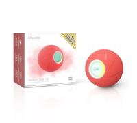 Cheerble Pelota para Perros, Pelota de Juguete con 3 Modos, Bola autorodante para Perros interactiva con Luces LED (Rojo)