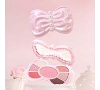 CHEERFLOR - Bowknot Embossed All-in-One Palette - 2 Types CFR1157 Sweet Frost Smoky Plum - 9g