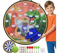 Cheerful Children Toys Diana Jumbo para Niños XL o XXL, Juego de Diana Reversible con Velcro, Set de Dardos con 12 Bolas Adhesivas y 6 Piezas de Juego, Uso Interior y Exterior (Dinosaurio-1, 73 cm)