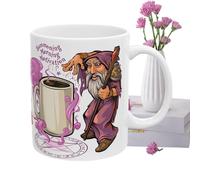 Cheerful Funny Coffee Mug - Positive Ceramic Drinking Cup, 300ml Beverage Holder with Handle, Porcelain Kitchen Drinkware with Print, Mug Tableware Item, Daily Sips for Home, Office, Picnic