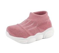 Cheerful Mario 1-4 Año Zapatos Primeros Pasos Bebe Niño Niña Zapatillas Transpirable y Antideslizante Rosa-B 25/25.5 EU