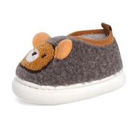Cheerful Mario 1-5 Año Niño Niña Zapatillas de Estar por Casa Pantuflas Bebe Invierno Zapatos Cálido Lindo y Ligero Marrón 22 EU