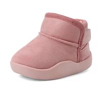 Cheerful Mario 1-5 Años Botitas y Patucos Bebe Niño Niña Invierno Zapatos Primeros Pasos Niño Pequeño Cálido y Fácil de Fijar Rosa 25 EU