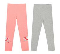 Cheerful Mario 2-7 Años Leggins Niña Largos Algodón Mallas Pantalones para Niñas Pequeñas Suaves y Cómodos Rosa/Gris 3-4 Años