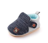 Cheerful Mario Primeros Pasos Zapatos para Bebé Niñas Niños Zapatillas de Estar por casa Suela Blanda Respirable Pantuflas Infantiles Armada 18-21 Meses