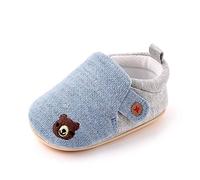 Cheerful Mario Primeros Pasos Zapatos para Bebé Niñas Niños Zapatillas de Estar por casa Suela Blanda Respirable Pantuflas Infantiles Azul 6-12 Meses