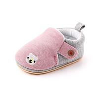 Cheerful Mario Primeros Pasos Zapatos para Bebé Niñas Niños Zapatillas de Estar por casa Suela Blanda Respirable Pantuflas Infantiles Rosa 12-18 Meses