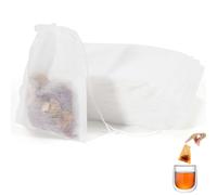 Cheerhom 100 Filtro Te, Bolsas Te Desechables para té suelto, 7cm X 9cm Infusionador de Te Para Té Fragante, Especias, Vainilla, Lavanda, Café
