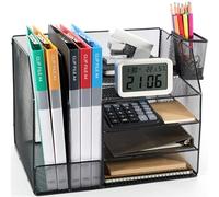 Cheerhom Bandeja para cartas de 4 pisos, organizador de archivos apilable, organizador de revistas, organizador de escritorio, adecuado para guardar archivos en el escritorio