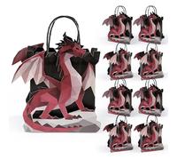 Cheerland Bolsas de regalo de fiesta de dragón, decoraciones de fiesta medieval, bolsa de regalo de dragón, bolsas de papel de regalo, temática de fantasía, decoración de cumpleaños, suministros de