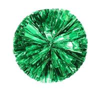 Cheerleader Pom Poms - 11.8 Inch Large Dance Game Pompoms | Foil Team Spirit Cheer Props | with Finger Rings for Kids Adults, Squad Sports Events, Game Day Spirit