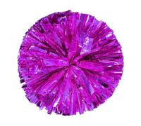 Cheerleader Pom Poms - 11.8 Inch Large Dance Game Pompoms | Foil Team Spirit Cheer Props | with Finger Rings for Kids Adults, Squad Sports Events, Game Day Spirit