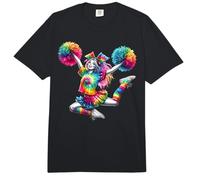 Cheerleader Pom Poms Colorful Outfit Rainbow Tie Dye Comfort Colors Adult Heavyweight T-Shirt