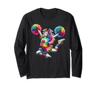 Cheerleader Pom Poms Colorful Outfit Rainbow Tie Dye Manga Larga