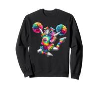 Cheerleader Pom Poms Colorful Outfit Rainbow Tie Dye Sudadera