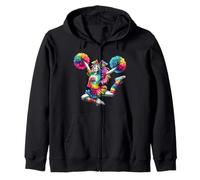 Cheerleader Pom Poms Colorful Outfit Rainbow Tie Dye Sudadera con Capucha