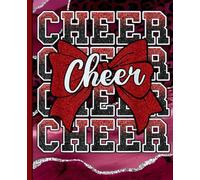 Cheerleading Notebook: Cute Red Cheer Bow Journal for Students, College Girls, Cheer Team Members, Teen Cheerleaders, and Office Writing