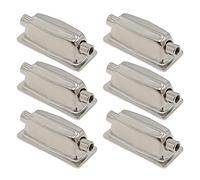 Cheerock 6 lengüetas de metal de doble extremo, lengüeta de bombo para reparación y actualizaciones de tambor, piezas de tambor, accesorios y accesorios