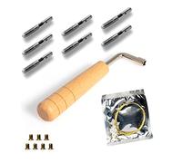 Cheerock 7 cuerdas de arpa de 7 liras con llave de afinación de repuesto para arpa de lira y otros instrumentos musicales de cuerda de arpa pequeña