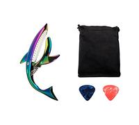 Cheerock Cejilla de aleación de zinc para guitarra con forma de tiburón con funda de transporte para guitarra eléctrica clásica y ukelele, regalo ideal para entusiastas de la música (multicolor)