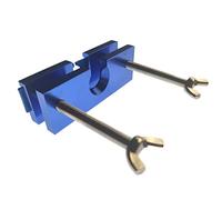 Cheerock Herramienta de extracción de boquilla de trompeta de 11 x 10 cm, herramienta ajustable de metal para trompeta de viento de latón, trombón, bocina de bajo (azul)