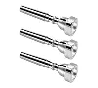 Cheerock Juego de 3 boquillas de trompeta 3C, 5C, 7C, 7C, juego de boquillas de trompeta con latón, adecuado para principiantes y jugadores profesionales (plata)