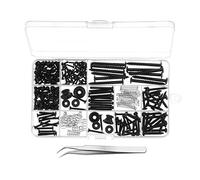 Cheerock Kit de tornillos de guitarra para puente de guitarra eléctrica, pastilla, golpeador, afinador, interruptor, placa de cuello, kit de 254 piezas de guitarra con pinzas de codo (9 tipos)