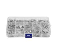 Cheerock Kit de tornillos de guitarra para puente de guitarra eléctrica, pastilla, golpeador, afinador, interruptor, placa de cuello, kit de bricolaje de guitarra de 254 piezas con pinzas de codo (9
