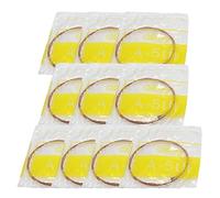 Cheerock Paquete de 10 cuerdas de guitarra individuales para guitarras acústicas, cuerda de guitarra de latón 5ª, cuerda de acero de repuesto de guitarra, tensión de luz de tono brillante y bien