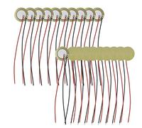Cheerock Paquete de 20 discos piezoeléctricos, transductores de discos piezoeléctricos de 20 mm con cables de 3.94 pulgadas, pastilla piezoeléctrica para micrófono de contacto acústico, elementos