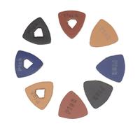 Cheerock Púas de ukelele de cuero suave, juego de 8 piezas para tonos más ricos y cálidos, ideal para ukelele, guitarra y bajo, incluye 4 triángulos y 4 púas en forma de diamante en colores vibrantes
