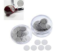 Cheeroyal 150 Uds., pantallas para fumar de acero inoxidable, filtros de pantalla para tuberías, 9,5/12,7/15/15,8/19/20mm con caja de almacenamiento (19mm)