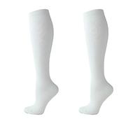 Cheeroyal (2 Pares) Calcetines de Compresión para Hombres y Mujeres, Calcetines para Vuelos, Medias de Compresión, Calcetines para Correr, para Shin Splints, Viajes en Avión - Mejora la Resistencia