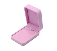 Cheeroyal Caja de collar de terciopelo de 2 piezas, caja de regalo colgante, soporte de exhibición de joyería de boda, cajas de almacenamiento (rosa)