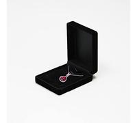 Cheeroyal Caja de collar de terciopelo de 2 piezas, caja de regalo colgante, soporte de exhibición de joyería de boda, cajas de almacenamiento (negro)