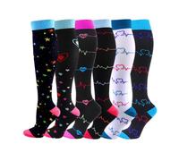 Cheeroyal - Calcetines de compresión 20-30 mmHg para hombres y mujeres, ideales para recuperación, enfermería, correr, maternidad, embarazo, vuelos, viajes, deportes y usos médicos (Talla S-M) (Set (4