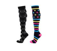 Cheeroyal Calcetines de compresión de 20 a 30 mmHg para hombres y mujeres, ideales para recuperación, enfermeros, correr, maternidad, embarazo, vuelos, viajes, deportes (23+41, S-M)