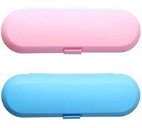 Cheeroyal Estuche para cepillos de dientes eléctricos, 2 piezas de plástico para cepillo de dientes eléctrico, funda de repuesto para cepillo de dientes portátil