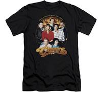 Cheers 80'S TV Show NBC Group Shot Adult Slim T-Shirt tee Black L