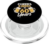 Cheers & Beers To 60 Years 60th Birthday Sesenta Aniversario PopSockets PopGrip para MagSafe