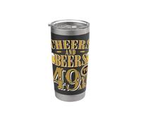 Cheers & Beers to My 49 Years Funny 49th Birthday Gift Vaso térmico de acero inoxidable de doble pared