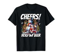 Cheers Hold my Beer Funny Christmas Christmas Costume Camiseta