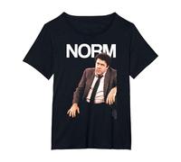 Cheers Norm Camiseta, Mujer Tallas Grandes, Negro, 1XL Grande