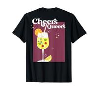 CHEERS QUEERS X LGBTQIA LGBTQ Mes del Orgullo Gay Love BACKPRINT Camiseta